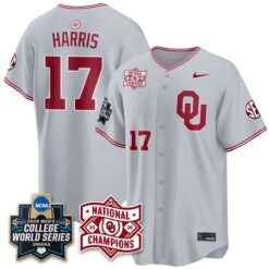 Oklahoma Sooners 2026 NCAA Baseball College World Series Champions Vapor Jersey - Stitched by Oklahoma Sooners