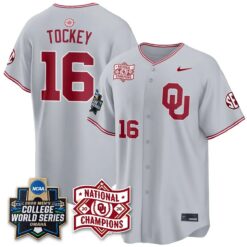 Oklahoma Sooners 2026 NCAA Baseball College World Series Champions Vapor Jersey - Stitched by Oklahoma Sooners