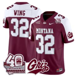 Montana Grizzlies 2026 Vapor Limited Jersey - 40th Anniversary Patch - Stitched by Digigearus