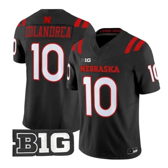 Anthony Colandrea #10 Nebraska Cornhuskers Jersey 2026 Alter All-black Stitched by My Store NCAA Football Jerseys