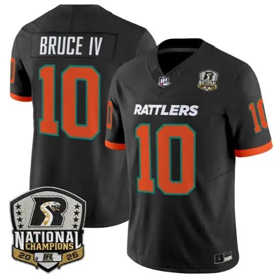Arland Bruce IV Jersey #10 Arizona Rattlers 2026 National Patch Stitched by My Store NCAA Football Jerseys