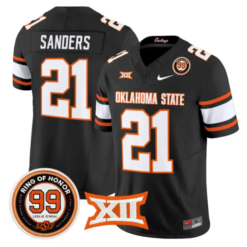 Barry Sanders Jersey #21 Oklahoma State 2026 Leslie O'neal Stitched by My Store NCAA Football Jerseys