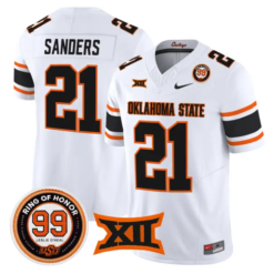 Barry Sanders Jersey #21 Oklahoma State 2026 Leslie O'neal Stitched by My Store NCAA Football Jerseys
