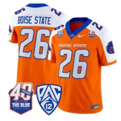 Boise State Jersey #26 Boise State Broncos 2026 Limited All Stitched by My Store NCAA Football Jerseys