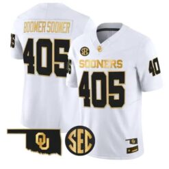 Boomer Sooner #405 Oklahoma Sooners Jersey 2026 Limited Stitched by My Store NCAA Football Jerseys