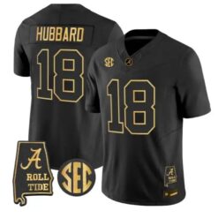 Bray Hubbard #18 Alabama Crimson Tide Jersey 2026 Alabama Map Stitched by My Store NCAA Football Jerseys