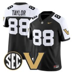 Brock Taylor Jersey #88 Vanderbilt Commodores 2026 Vapor V2 Stitched by My Store NCAA Football Jerseys
