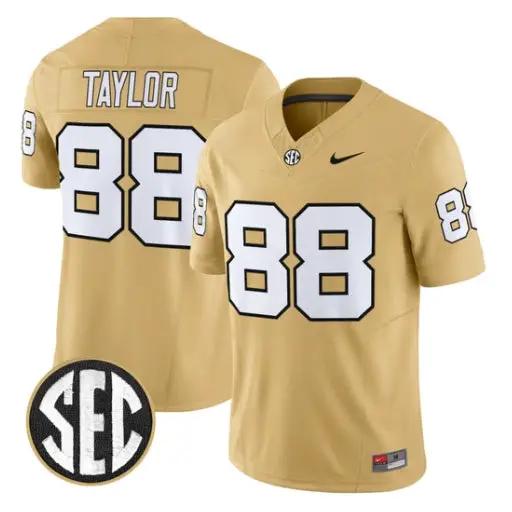 Brock Taylor Jersey #88 Vanderbilt Commodores 2026 Vapor V2 Stitched by My Store NCAA Football Jerseys