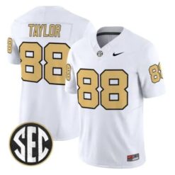Brock Taylor Jersey #88 Vanderbilt Commodores 2026 Vapor V2 Stitched by My Store NCAA Football Jerseys
