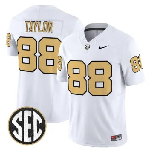 Brock Taylor Jersey #88 Vanderbilt Commodores 2026 Vapor V2 Stitched by My Store NCAA Football Jerseys