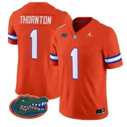 Bryce Thornton #1 Florida Gators Jersey 2026 Vapor Limited Stitched by My Store NCAA Football Jerseys