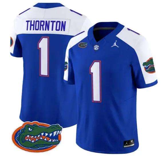 Bryce Thornton #1 Florida Gators Jersey 2026 Vapor Limited Stitched by My Store NCAA Football Jerseys