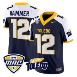 Bryson Hammer Jersey #12 Toledo Rockets 2026 Vapor Limited Stitched by My Store NCAA Football Jerseys