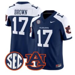 Byrum Brown #17 Auburn Tigers Jersey 2026 Vapor Limited All Stitched by My Store NCAA Football Jerseys