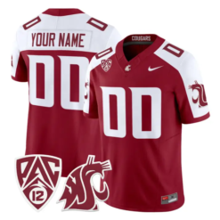 Custom Washington State Cougars Jersey Name, Number 2026 Vapor Stitched by My Store NCAA Football Jerseys