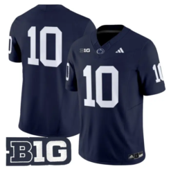 Caleb Bacon Jersey #10 Penn State 2026 No Name on Back Limited Stitched by My Store NCAA Football Jerseys