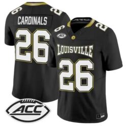 Cardinals Jersey #26 Louisville Cardinals 2026 For The Ville Vapor All Stitched by My Store NCAA Football Jerseys