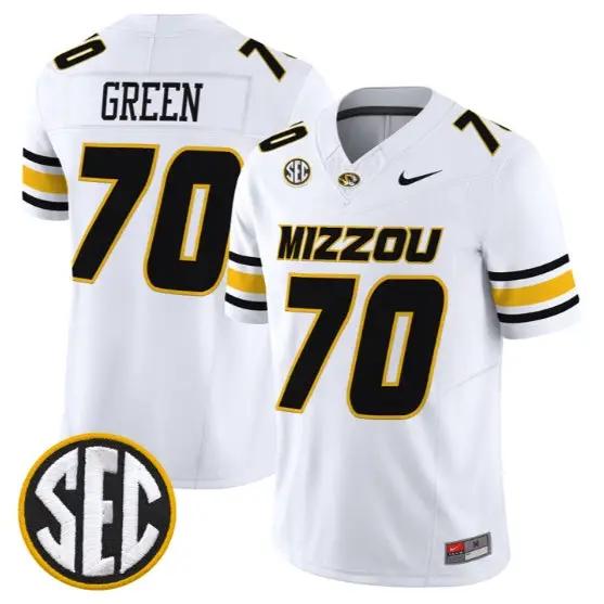 Cayden Green #70 Missouri Tigers Jersey 2026 Vapor Limited Stitched by My Store NCAA Football Jerseys