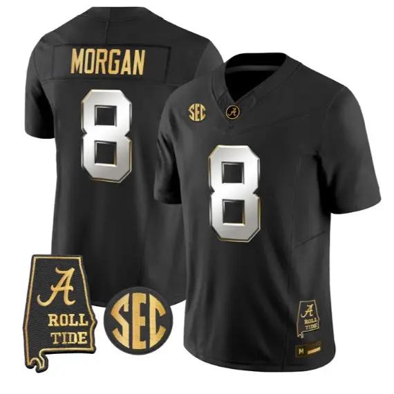Cederian Morgan #8 Alabama Crimson Tide Jersey 2026 Alabama Stitched by My Store NCAA Football Jerseys