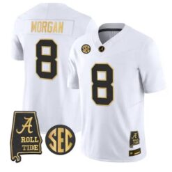 Cederian Morgan #8 Alabama Crimson Tide Jersey 2026 Alabama Stitched by My Store NCAA Football Jerseys
