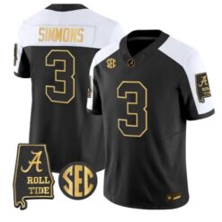Cedrick Simmons #3 Alabama Crimson Tide Jersey 2026 Vapor Stitched by My Store NCAA Football Jerseys