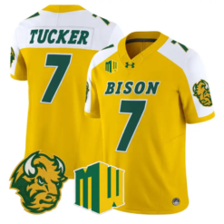 Chance Tucker Jersey #7 North Dakota State Bison 2026 Vapor Stitched by My Store NCAA Football Jerseys