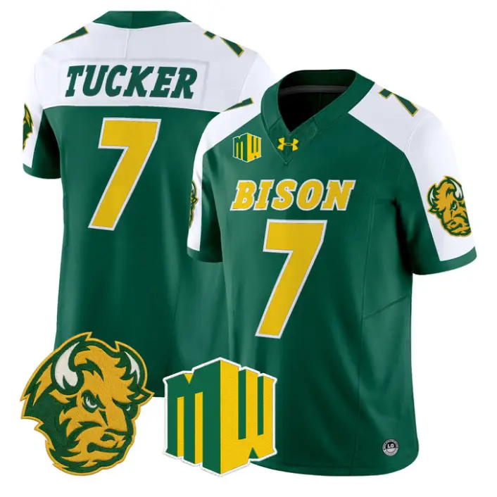 Chance Tucker Jersey #7 North Dakota State Bison 2026 Vapor Stitched by My Store NCAA Football Jerseys