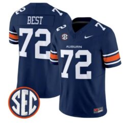 Cole Best #72 Auburn Tigers Jersey 2026 Vapor Limited All Stitched by My Store NCAA Football Jerseys