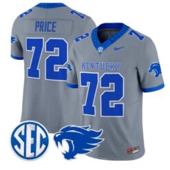 Coleton Price #72 Kentucky Wildcats Jersey 2026 Limited All Stitched by My Store NCAA Football Jerseys