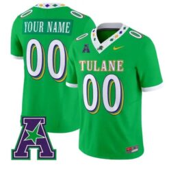 Custom Tulane Green Wave Jersey Name, Number 2026 City Edition Limited Stitched by My Store NCAA Football Jerseys