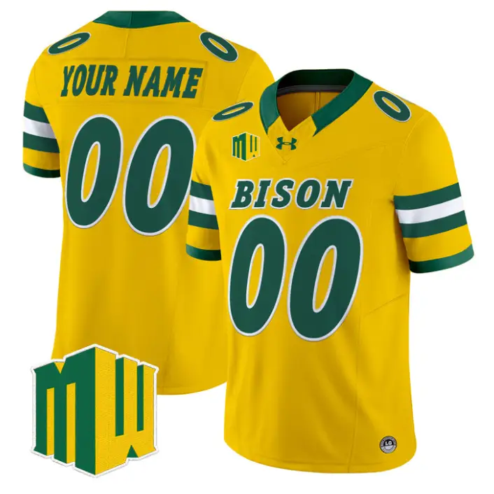 Custom North Dakota State Bison Jersey 2026 Vapor Limited Stitched by My Store NCAA Football Jerseys