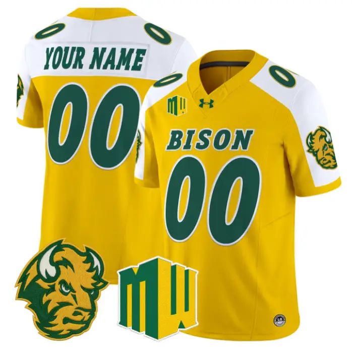 Custom North Dakota State Bison Jersey 2026 Vapor Limited Stitched by My Store NCAA Football Jerseys