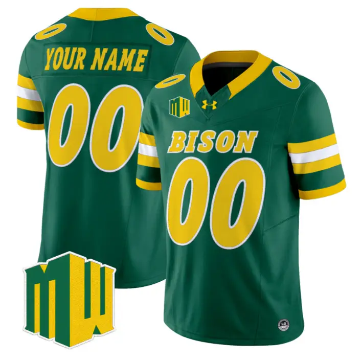 Custom North Dakota State Bison Jersey 2026 Vapor Limited Stitched by My Store NCAA Football Jerseys