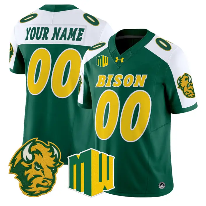 Custom North Dakota State Bison Jersey 2026 Vapor Limited Stitched by My Store NCAA Football Jerseys