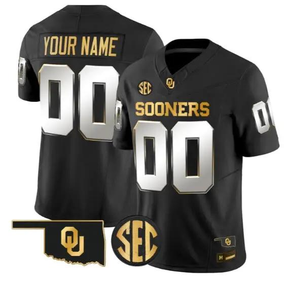 Custom Oklahoma Sooners Jersey Name, Number 2026 Limited Stitched by My Store NCAA Football Jerseys