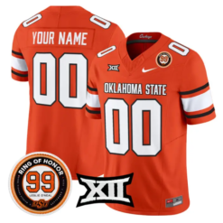 Custom Oklahoma State Cowboys Jersey 2026 Leslie O'neal Patch Stitched by My Store NCAA Football Jerseys