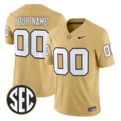 Custom Vanderbilt Commodores Jersey V2 Name, Number 2026 Stitched by My Store NCAA Football Jerseys