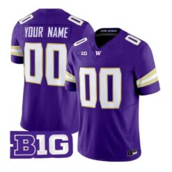 Custom Washington Huskies Jersey Name, Number 2026 Limited Stitched by My Store NCAA Football Jerseys