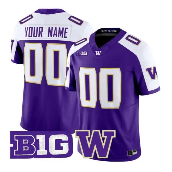 Custom Washington Huskies Jersey Name, Number 2026 Limited Stitched by My Store NCAA Football Jerseys