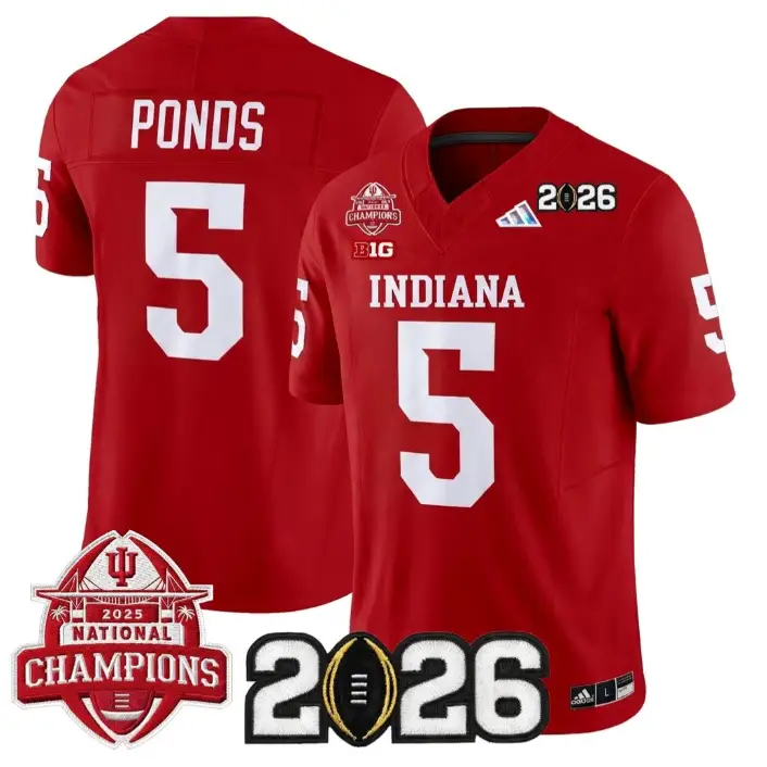 D'Angelo Ponds Jersey #5 Indiana Hoosiers 2026 All Stitched by My Store NCAA Football Jerseys
