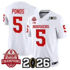 D'Angelo Ponds Jersey #5 Indiana Hoosiers 2026 All Stitched White by My Store NCAA Football Jerseys