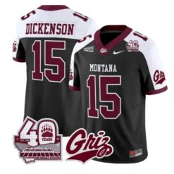 Dave Dickenson Jersey #15 Montana Grizzlies 2026 Limited Stitched by My Store NCAA Football Jerseys
