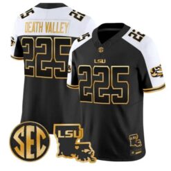 Death Valley #225 LSU Tigers 2026 Louisiana Patch Gold All Stitched by My Store NCAA Football Jerseys