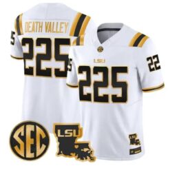 Death Valley #225 LSU Tigers 2026 Louisiana Patch Gold All Stitched by My Store NCAA Football Jerseys