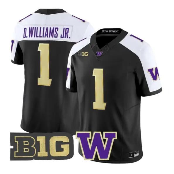 Demond Williams Jr. #1 Washington Huskies Jersey 2026 All Stitched by My Store NCAA Football Jerseys