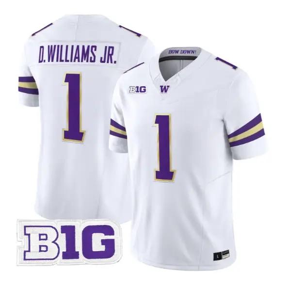 Demond Williams Jr. #1 Washington Huskies Jersey 2026 All Stitched by My Store NCAA Football Jerseys