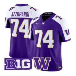 Drew Azzopardi #74 Washington Huskies Jersey 2026 Limited Stitched by My Store NCAA Football Jerseys