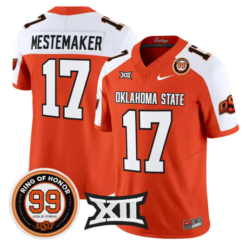 Drew Mestemaker Jersey #17 Oklahoma State 2026 Leslie O'neal Stitched by My Store NCAA Football Jerseys