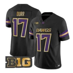 Elijah Durr #17 Washington Huskies Jersey 2026 Unleash the Dawgs Vapor Stitched by My Store NCAA Football Jerseys