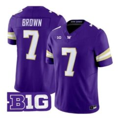 Elijah Brown #7 Washington Huskies Jersey 2026 Limited All Stitched by My Store NCAA Football Jerseys